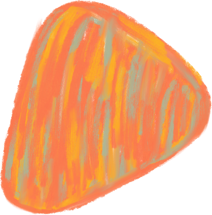 Red Orange Aqua Pastel Smudge Shape