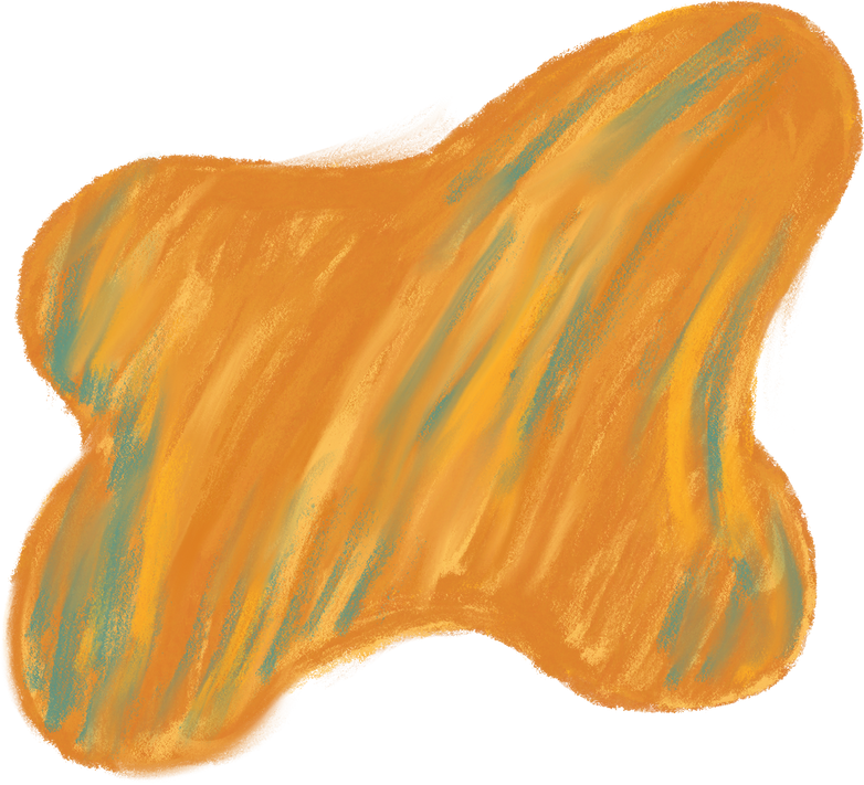 Mustard Pastel Smudge Blob